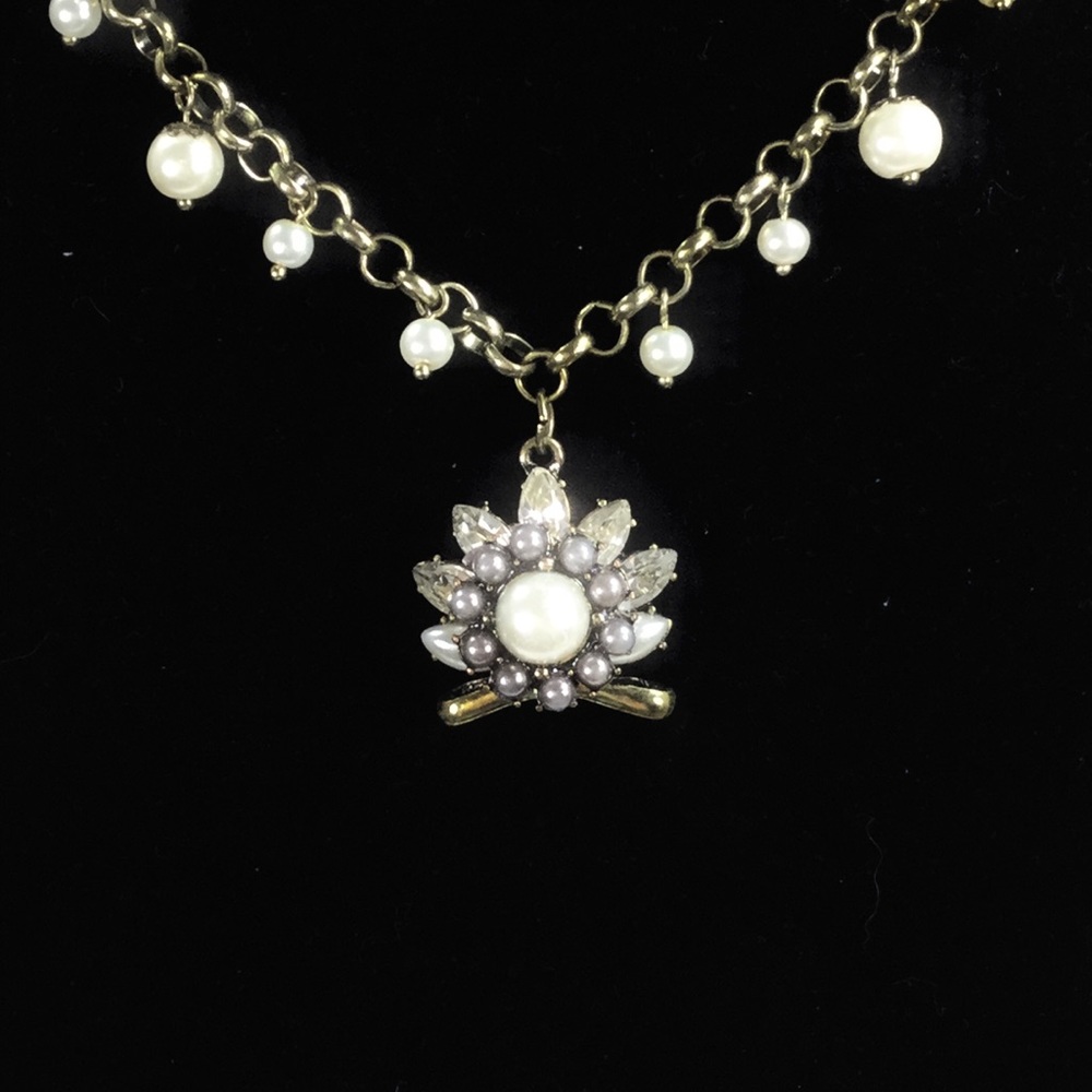 VanHeusen Antique Brass Long Statement necklace